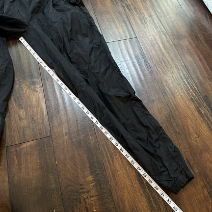 Nike VTG 90s Grey Tag Windpants Track Pants Ankle Zip Unlined Black M 1990s