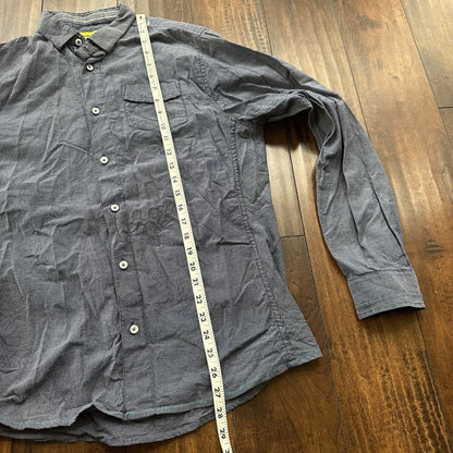 Descendant Of Thieves Shirt Mens Large Button Up Black White Stripe Casual Adult