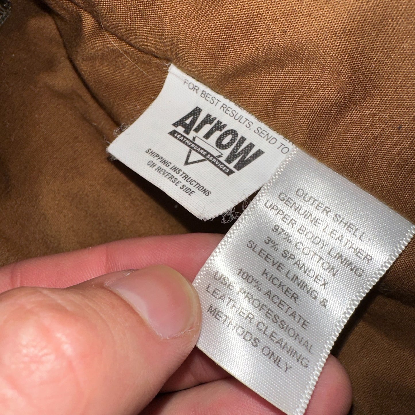 Men’s Vtg Sheepskin Coat Factory Leather Chore Coat 44 Lined 1980s Barn USA 80s