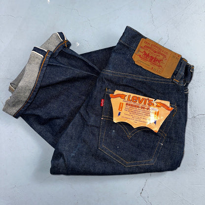 Levis 501 VTG 70s SS Deadstock Redline Selvedge Jeans XX 1966 29x36 Rare Dark DS