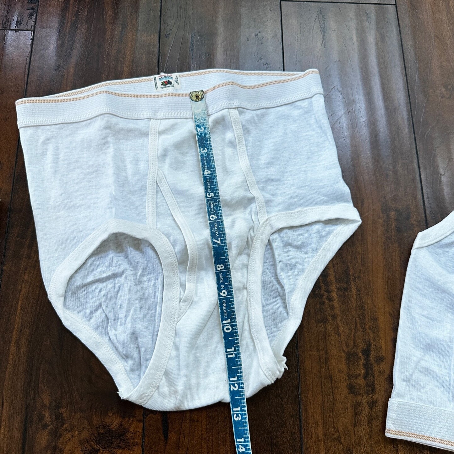 FOTL Briefs Men Size 34 White Cotton Stripes 3 Pair VTG USA Lot 1970s 70s M