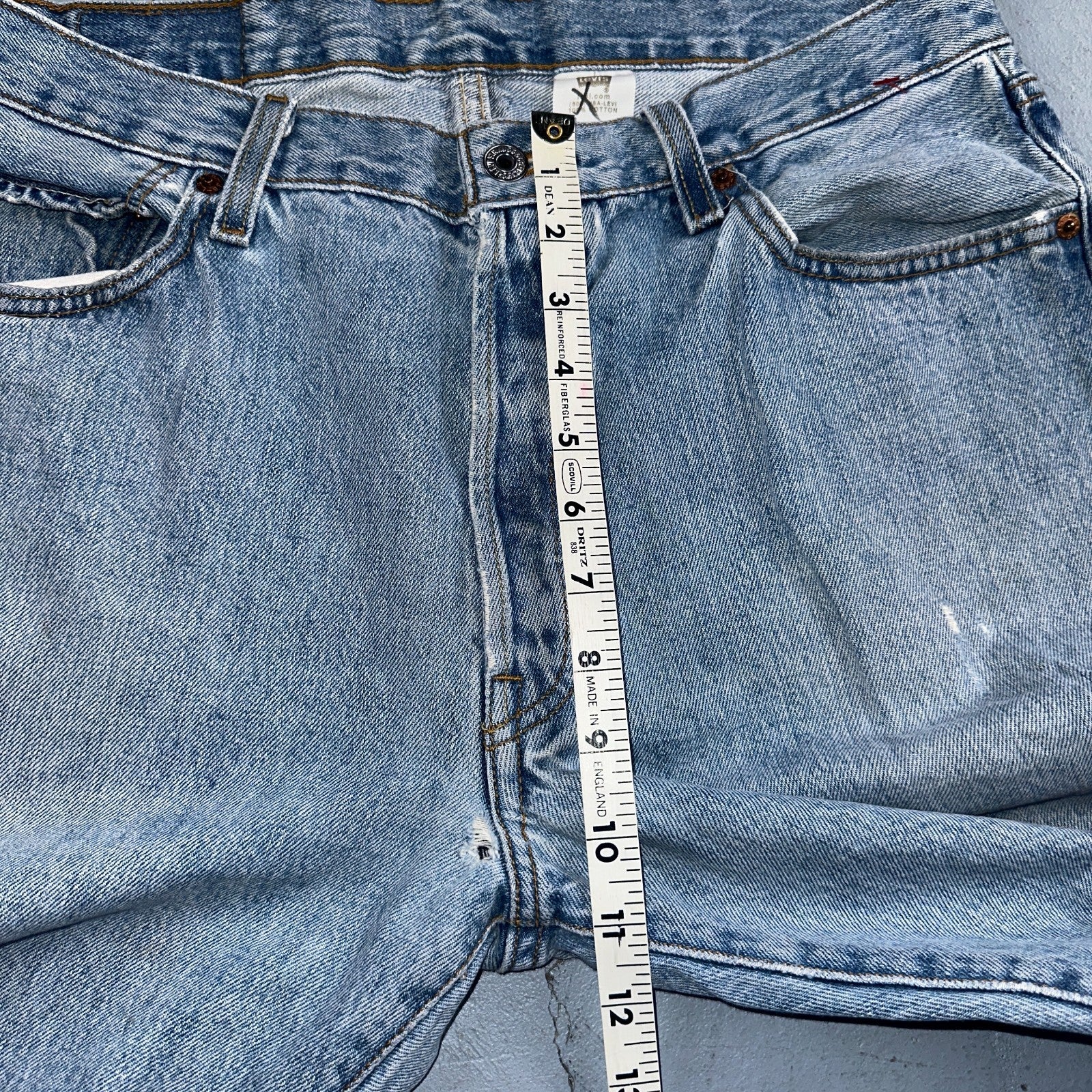 Levis 501 Vintage Y2K 90s XX Straight Leg Jeans Blue Light Wash 35x32 Act 32x29