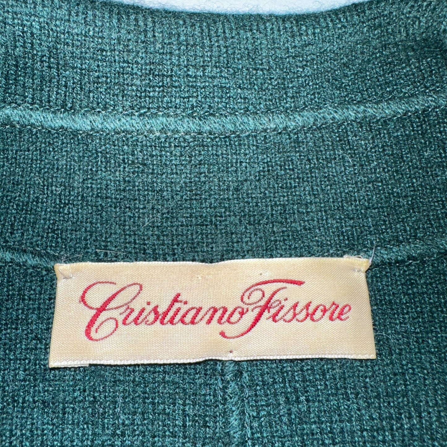 Cristiano Fissore 100% Cashmere Cardigan Sweater Womens S Green Jacket