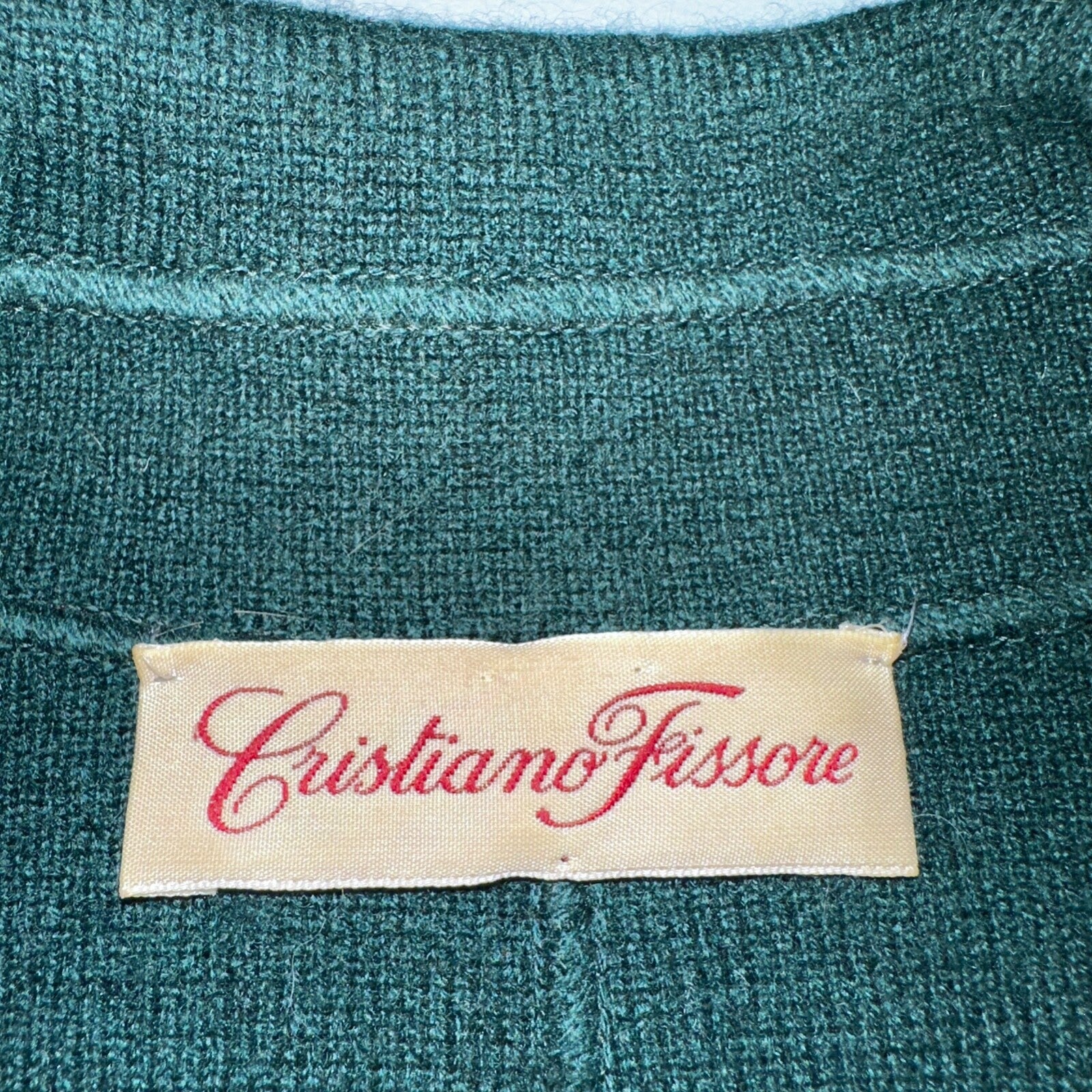 Cristiano Fissore 100% Cashmere Cardigan Sweater Womens S Green Jacket