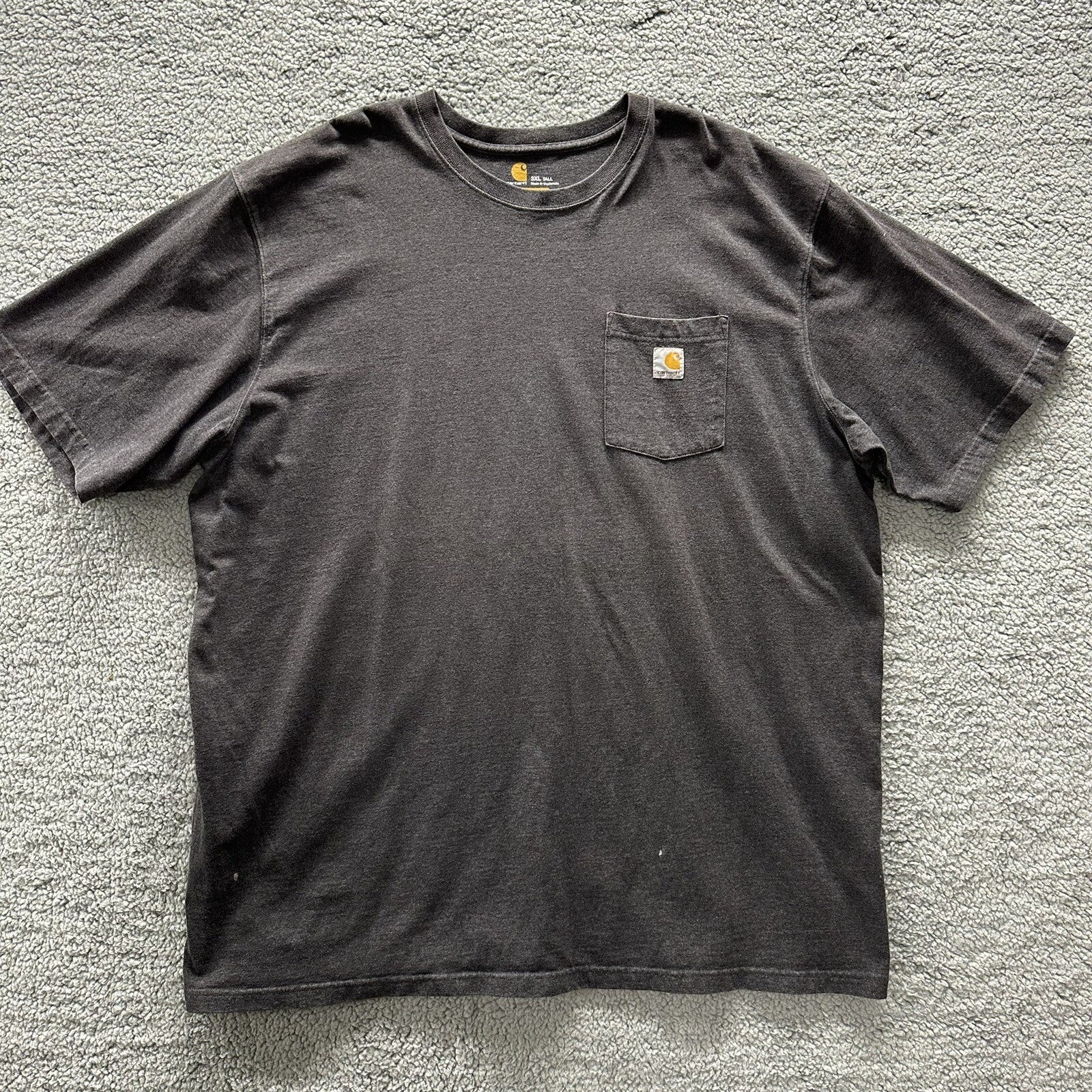 Carhartt Vintage Style Pocket T Shirt Travis Scott Thrashed Faded 3XL Faded Blk