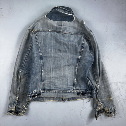 Levis VTG Denim Size 42 Type 3 III Trucker Jean Jacket Thrashed 1970s 70s Patch