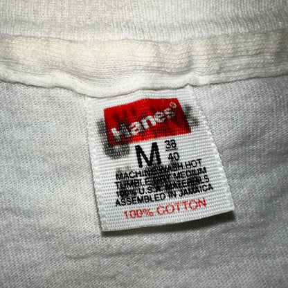 Hanes 90s V Neck Single Stitch VTG T Shirt Blank White Basic Undershirt Classic