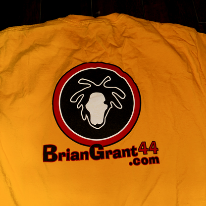 Nike USA Vintage T Shirt Yellow Center Swoosh Brian Grant Promo Gym Sports