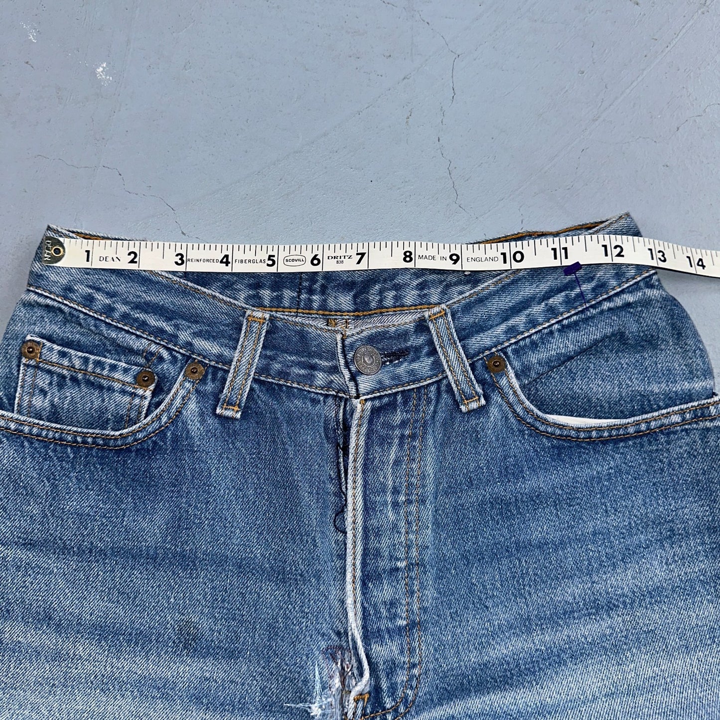 Levis 501 Vintage 80s USA XX Womens Jeans Blue High Rise Tapered 17501 25x27