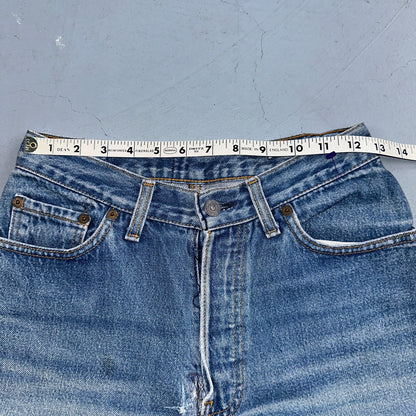 Levis 501 Vintage 80s USA XX Womens Jeans Blue High Rise Tapered 17501 25x27