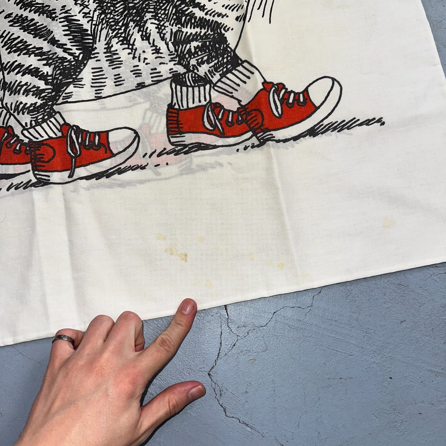 Vintage Burlington B KLIBAN CAT with red Sneakers Standard Pillowcase USA
