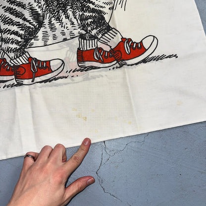 Vintage Burlington B KLIBAN CAT with red Sneakers Standard Pillowcase USA