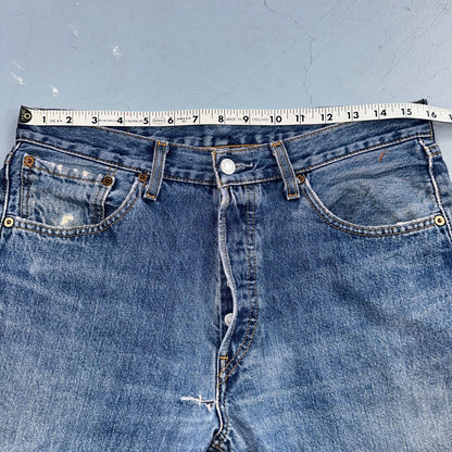 Levis 501 Vintage Y2K Europe Straight Leg Jeans 32x32 90s Med Wash Act 32x31