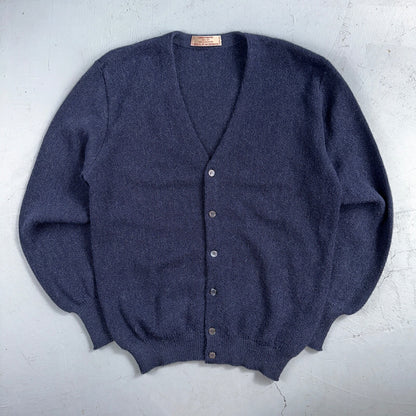 Lemmermayer Blue Sweater 100% Alpaca Cardigan Austria Maus & Hoffman Size 44 VTG