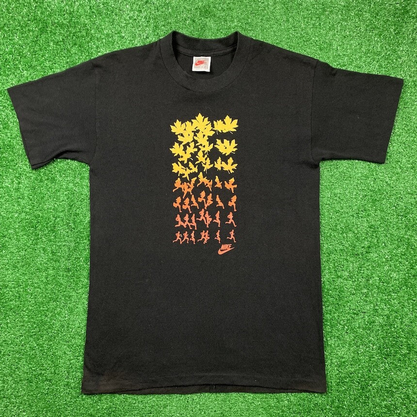 Vintage Nike Mens Medium T Shirt USA Graphic Running Marathon Oregon 80s Black