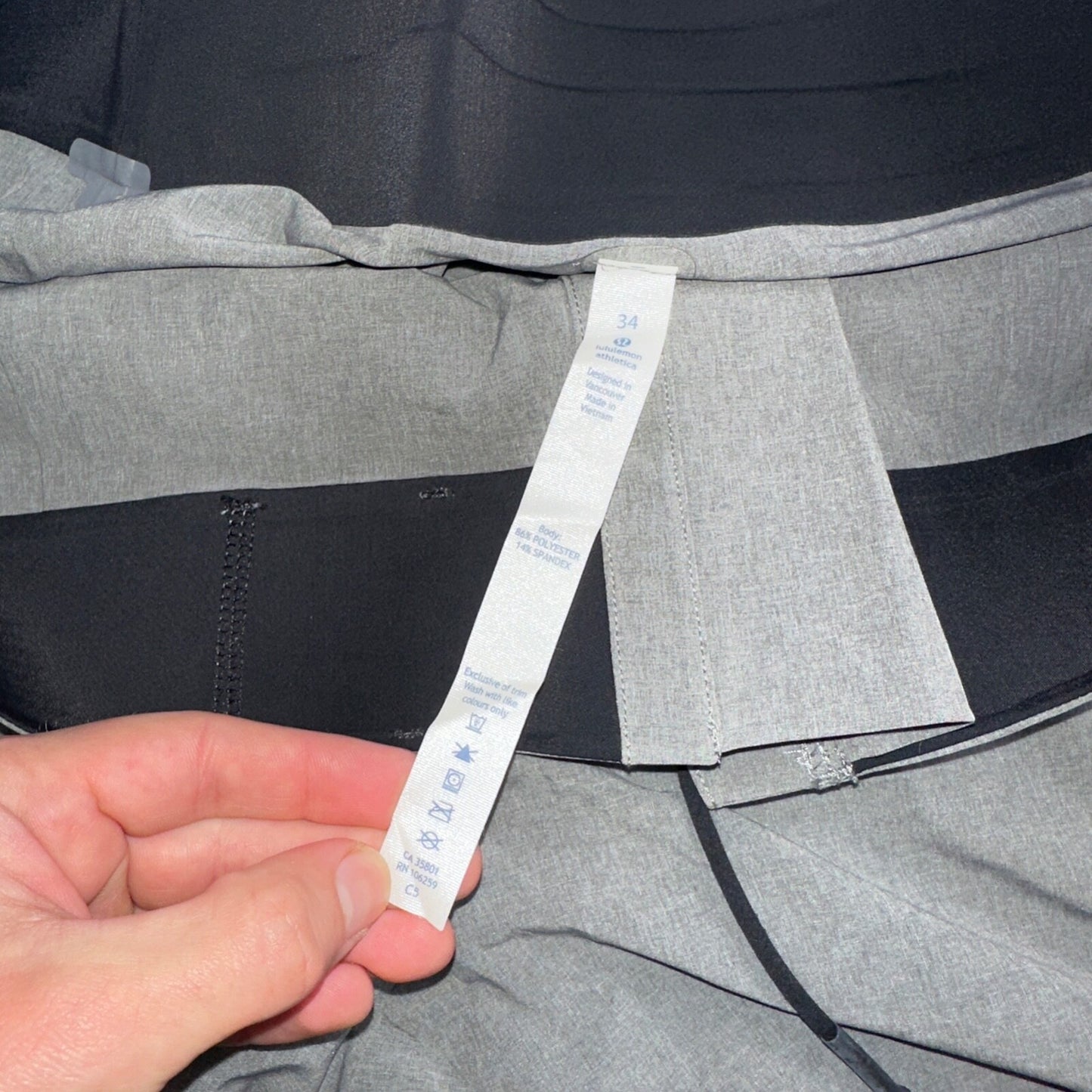 Lululemon Board Shorts Mens 34 Gray Swim Trunks Current State 7” Inseam Casual