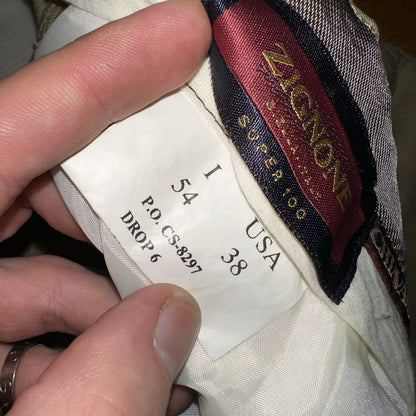 Zanieri Dress Pants Men’s 38 Tan 100% Wool Zignone Natural Stretch Made In Italy