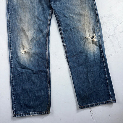 Levis 559 Relaxed Straight Fit Rugged Dark Blue VTG Y2K Denim Jeans Mens 36x32