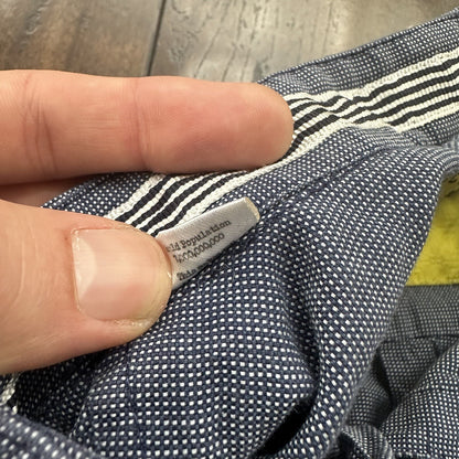 Descendant Of Thieves Shirt Mens Large Button Up Black White Stripe Casual Adult