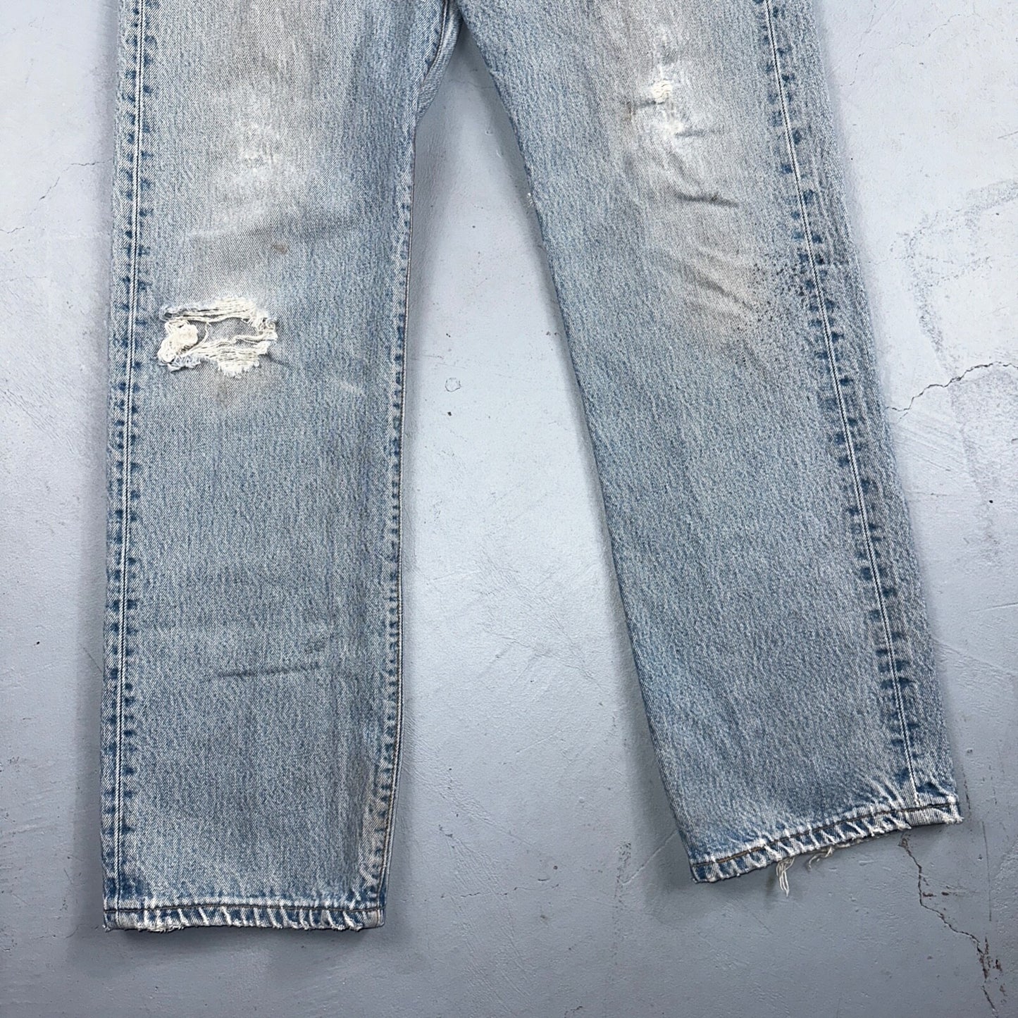 Levis 501 Vintage 90s USA XX Straight Leg Jeans Blue Med Wash 34x36 Act 31x31