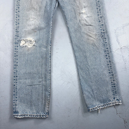 Levis 501 Vintage 90s USA XX Straight Leg Jeans Blue Med Wash 34x36 Act 31x31