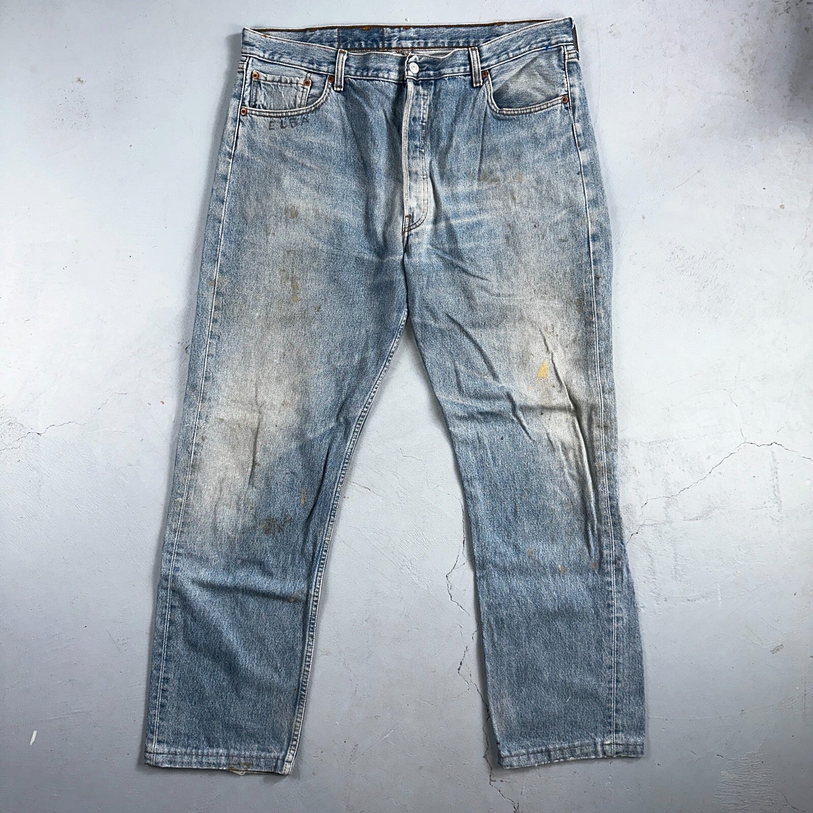 Levis 501 Vintage 90s XX Straight Leg Jeans Y2K Light Wash 40x36 Act 38x31