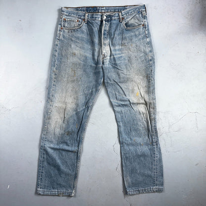Levis 501 Vintage 90s XX Straight Leg Jeans Y2K Light Wash 40x36 Act 38x31