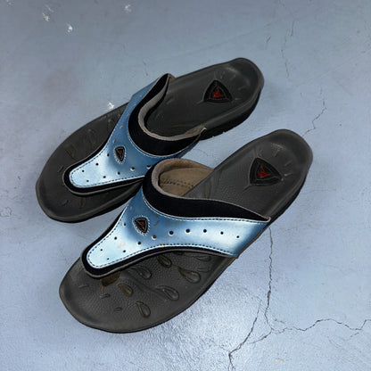 Ecco Unisex Blue Slide Comfort Style Sandals Size 36 Beach Summer Hiking Y2K