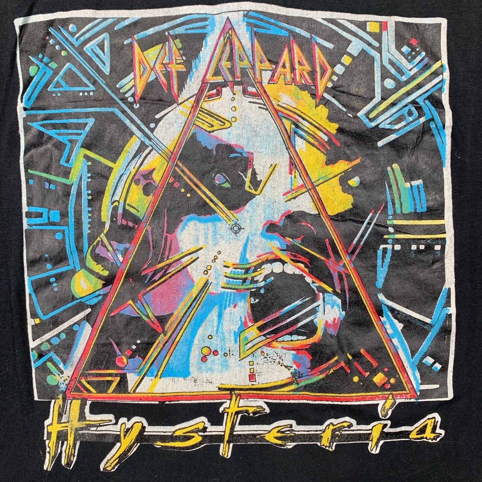 Def Leppard Hysteria Vintage T Shirt Tour 1987 1988 Sold Out Rock Band Music Rap