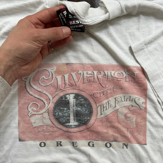 Silverton Oregon The Falls VTG T Shirt 90s Screen Stars Single Stitch PDX USA