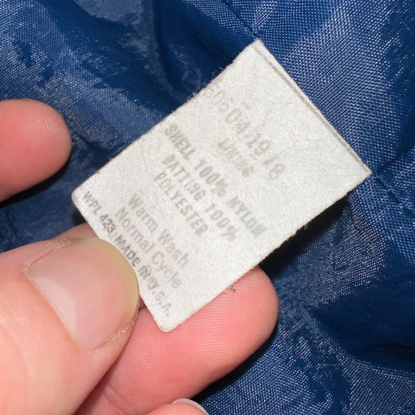 Levis VTG Vest Blue Nylon Jacket Orange Tab 1980s 80s Type 3 Warm Up Rare