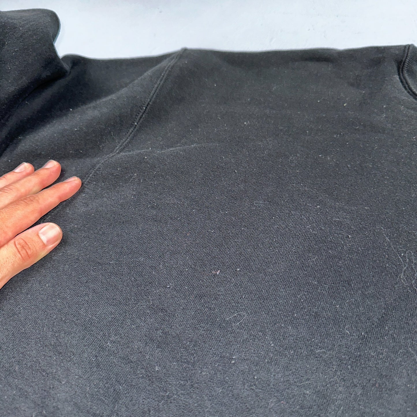 Russell Athletic 2XL Sweatshirt 90s VTG Crewneck Black Basic Blank Essential