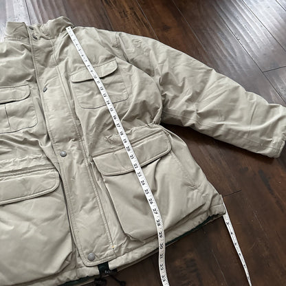 Vtg Eddie Bauer Mens L Goose Down Puffer Jacket Parka Coat Gore Tex Zip 80s 90s