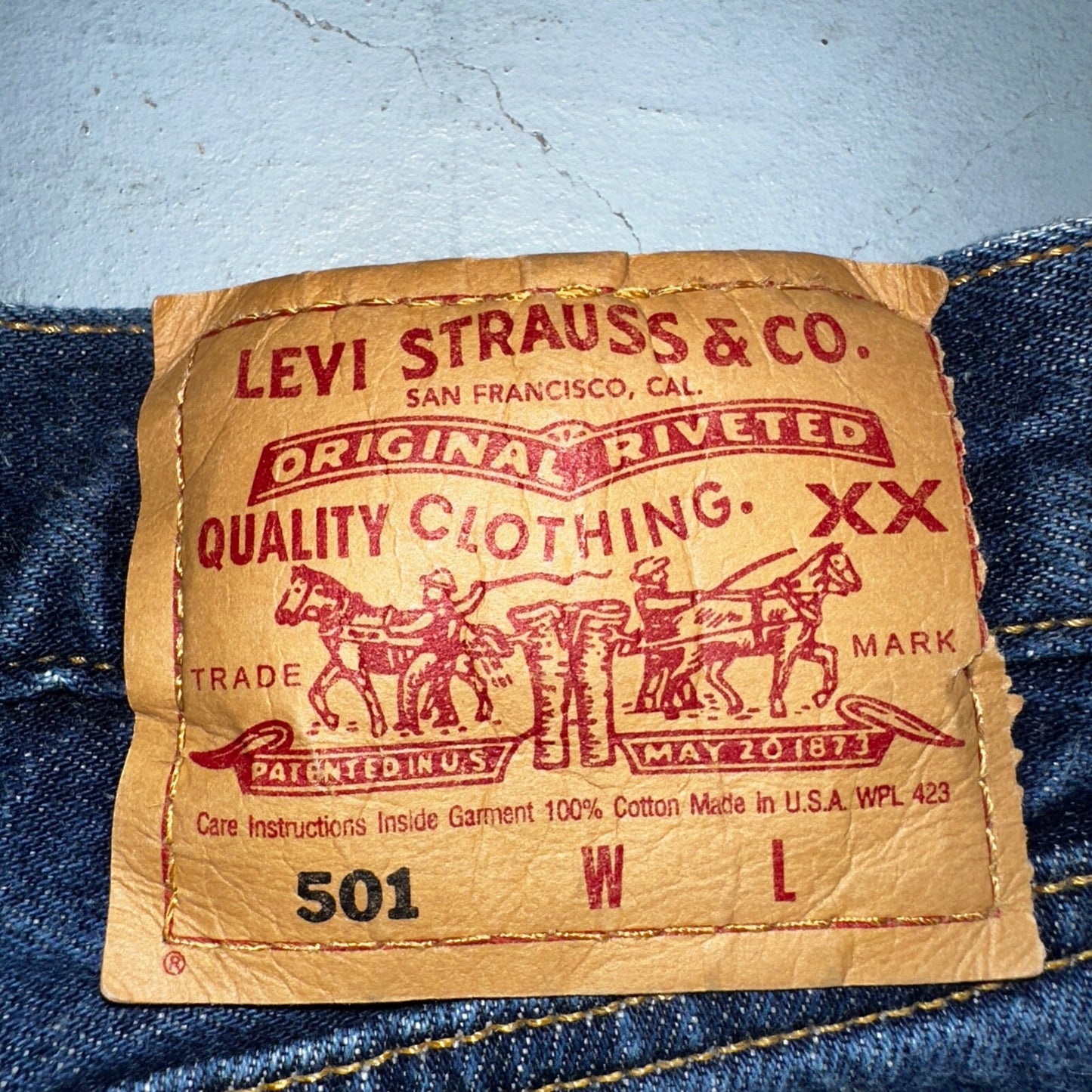 Levis 501 Vintage 90s USA XX Straight Leg Jeans Blue Dark Wash Act 24x29