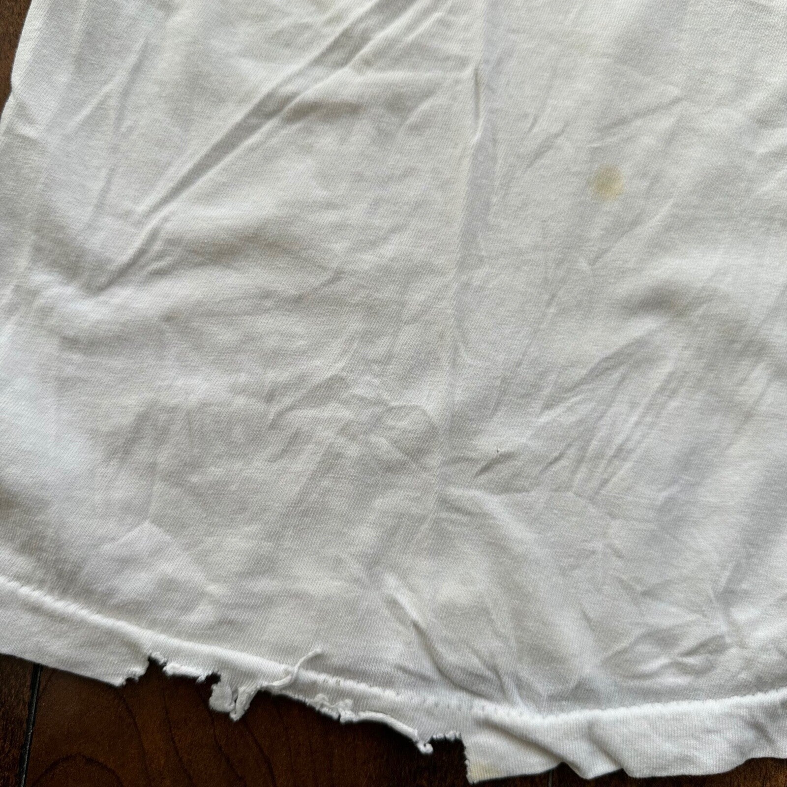 Crazy Print Thrashed Vintage T Shirt Rap Music Grunge Nirvana White 90s Skate