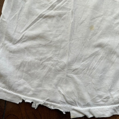 Crazy Print Thrashed Vintage T Shirt Rap Music Grunge Nirvana White 90s Skate