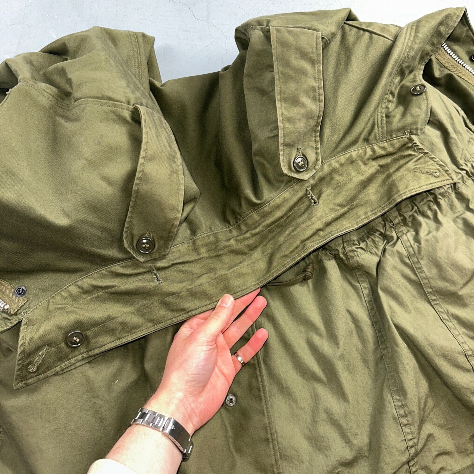 Vintage US Army Military OG 107 M-1951 Field Coat Jacket Mens Size M M65 1957