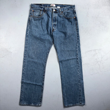 Levis 501 Vintage Y2K XX Straight Leg Jeans 38x32 Med Wash 2000s Act 35x30