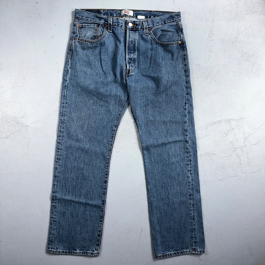 Levis 501 Vintage Y2K XX Straight Leg Jeans 38x32 Med Wash 2000s Act 35x30