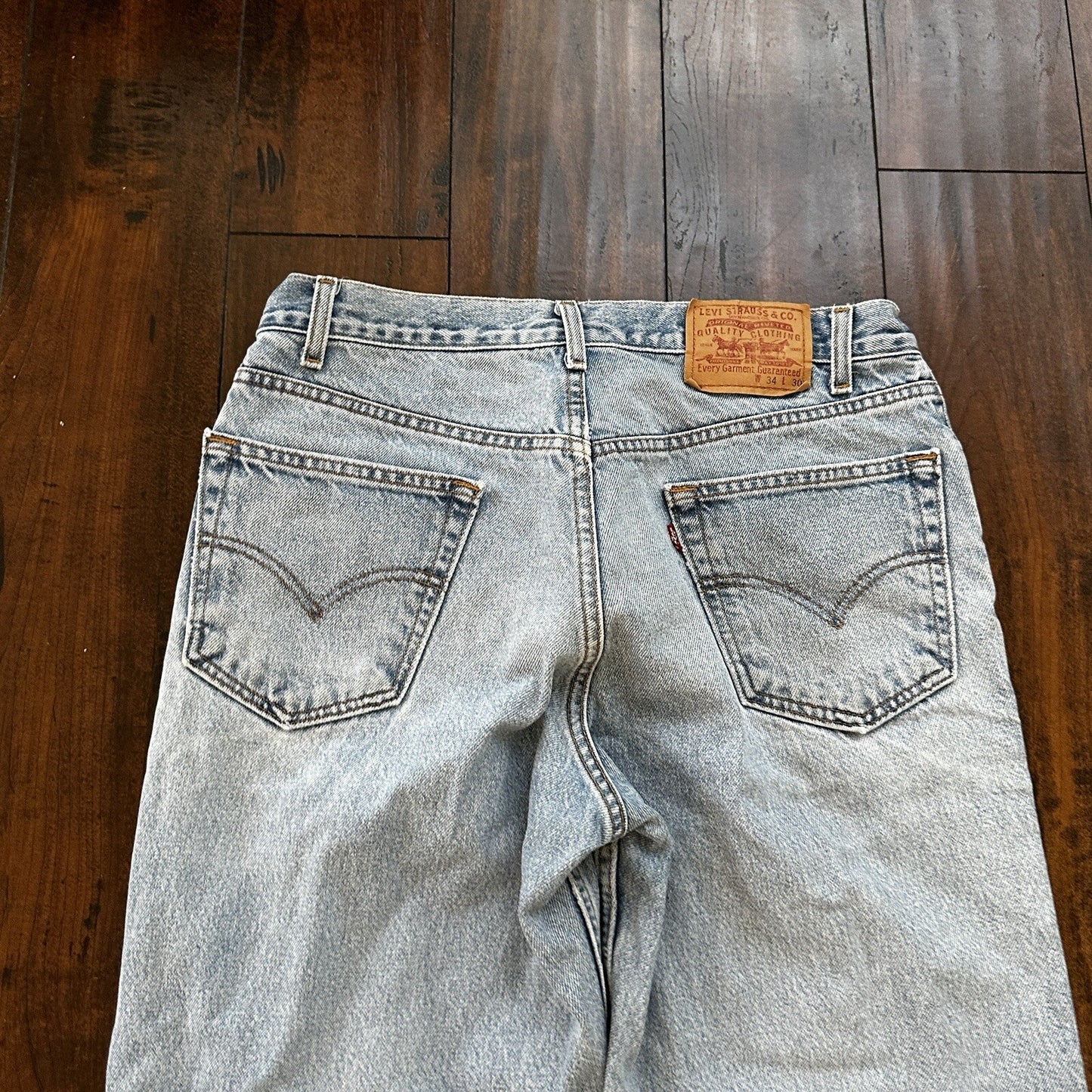 Levis Jeans Mens 34x30 Blue Relaxed Fit Straight Leg VTG 501 Denim Y2K 90s 32x26