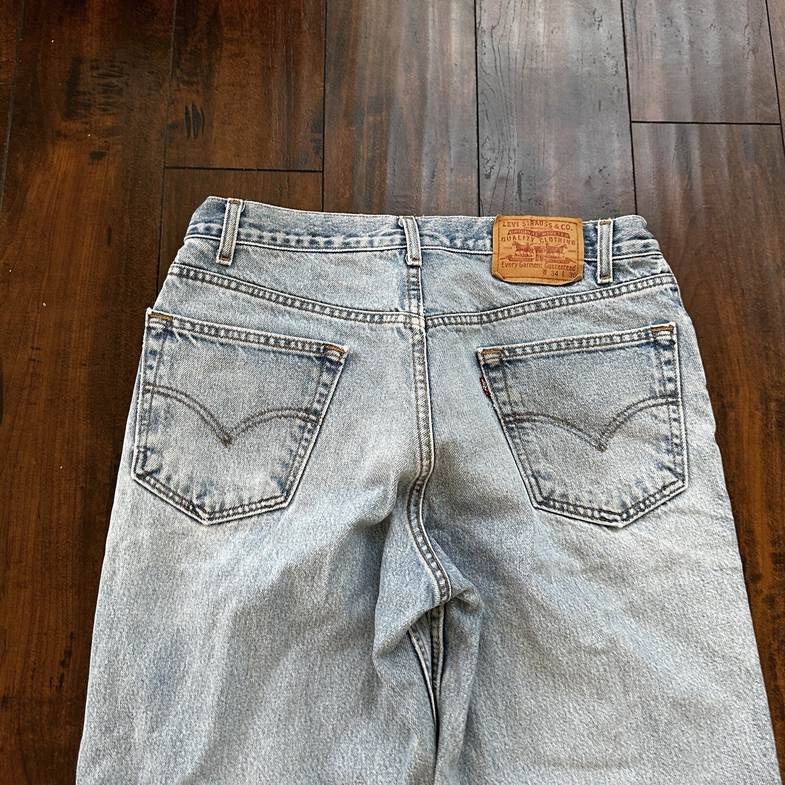 Levis Jeans Mens 34x30 Blue Relaxed Fit Straight Leg VTG 501 Denim Y2K 90s 32x26