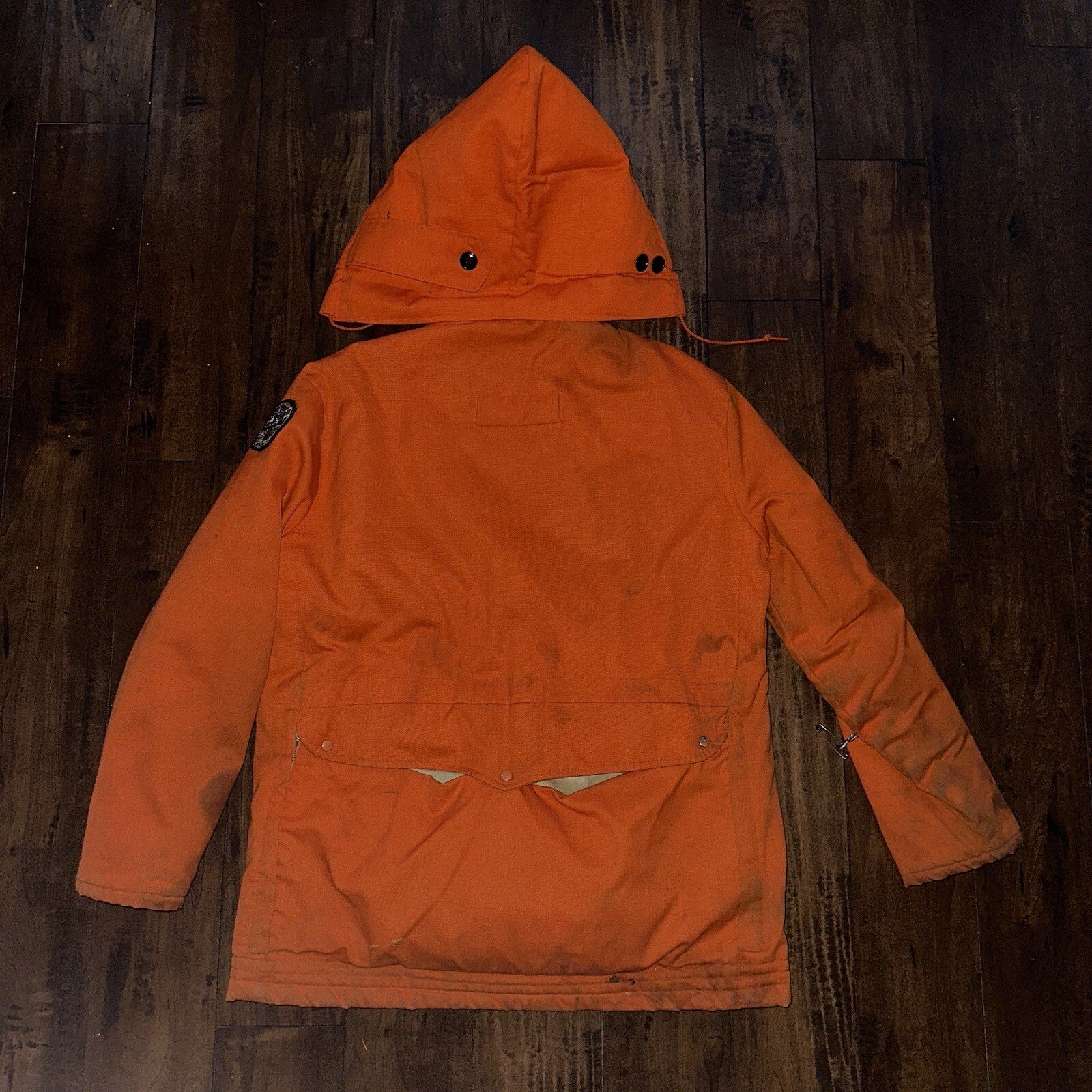 Vtg 50s 60s Hunters Friend Orange L Canvas Hunting Jacket Work Coat Rockabilly