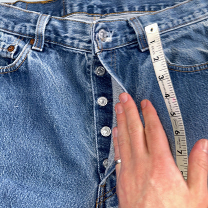 Levis 501 Vintage 80s USA XX Straight Leg Jeans Blue Med Wash 1980s Act 31x31