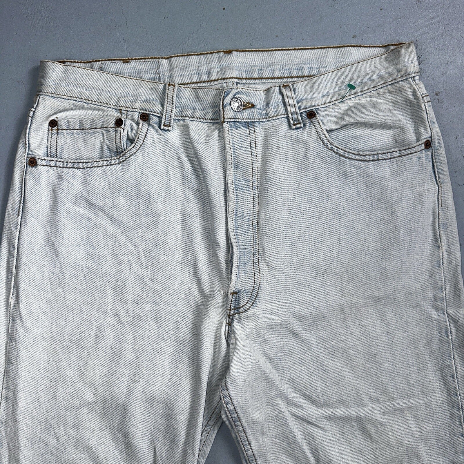 Levis 501 Vintage 90s USA XX Straight Leg Jeans 36x32 Light Wash Act 33x30