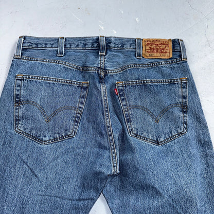 Levis 501 Vintage Y2K XX Straight Leg Jeans 38x32 Med Wash 2000s Act 35x30