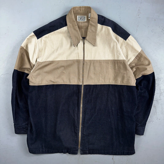 90's Vintage Canyon River Blues Corduroy Full Zip Jacket XL Two Tone Fall