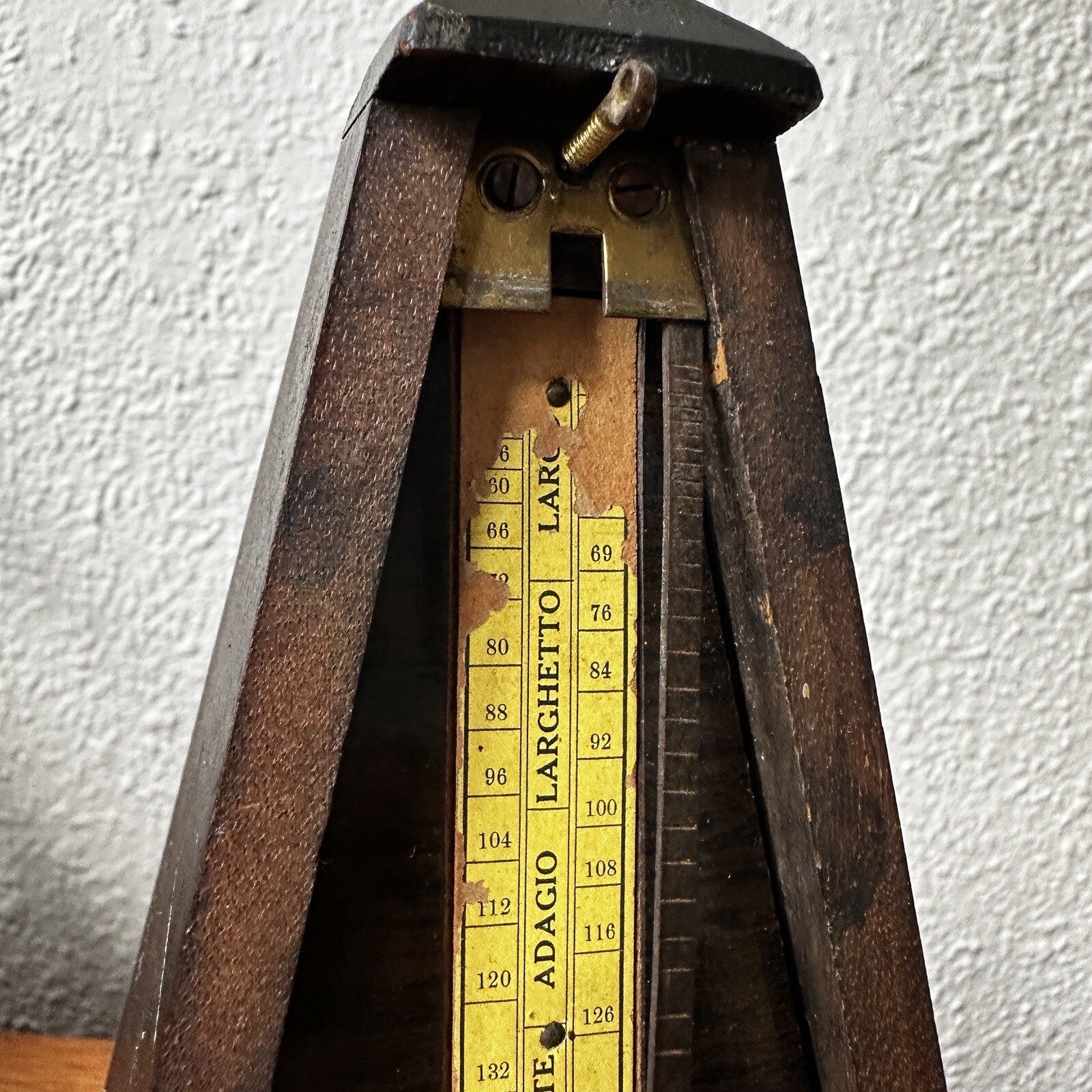 Hollande Angleterre Improved Maelzel Metronome Windup Wood Vtg Antique Paris