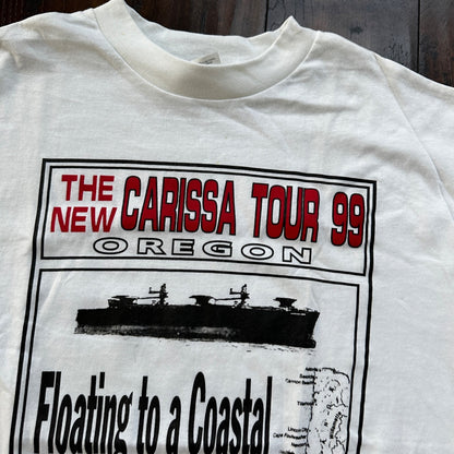Oneita Carissa Tour 1999 Oregon Coast Vintage T Shirt 90s Single Stitch Ship Art