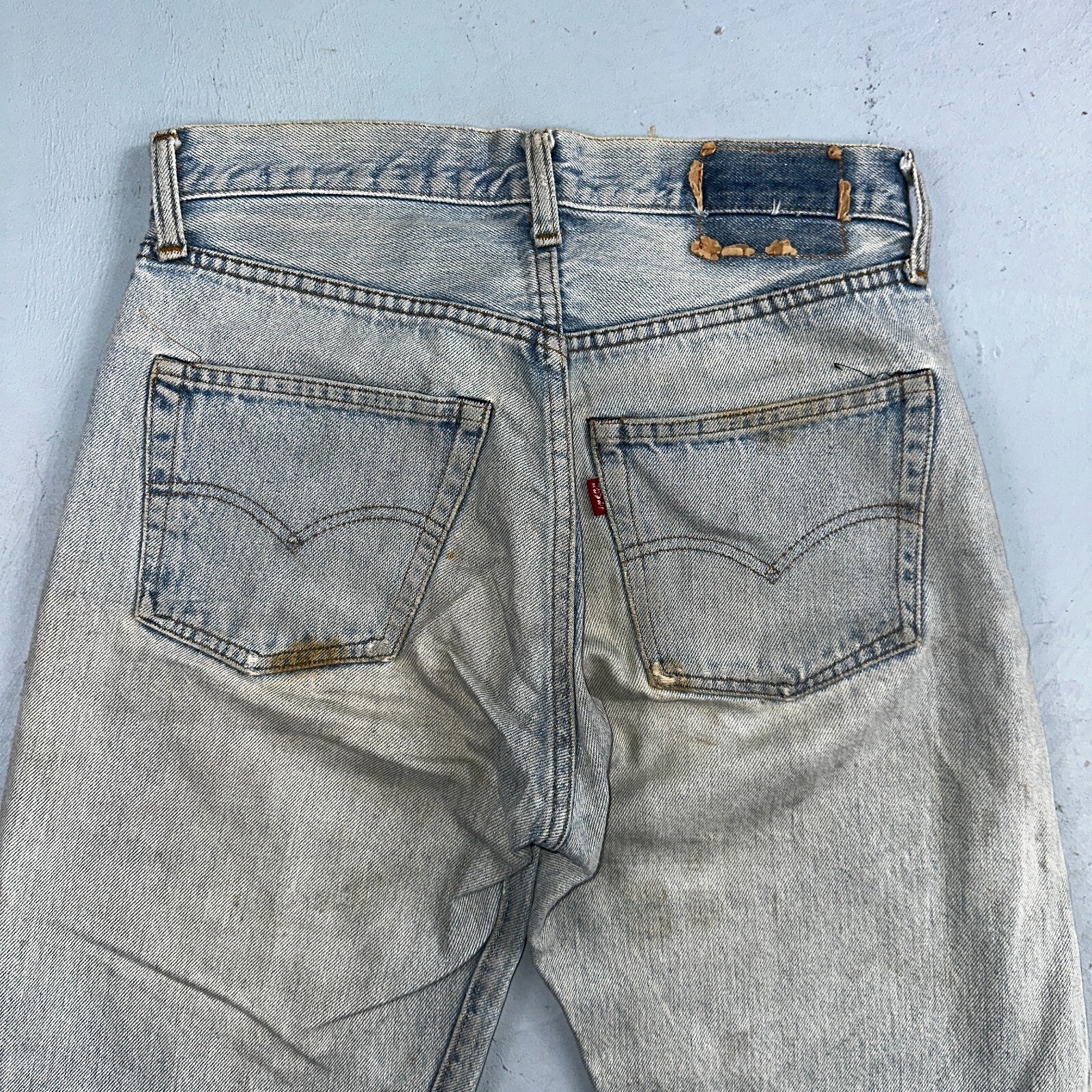 Levis 501 Vintage 80s Redline Selvedge USA XX Jeans Light Wash 1980s Act 28x29