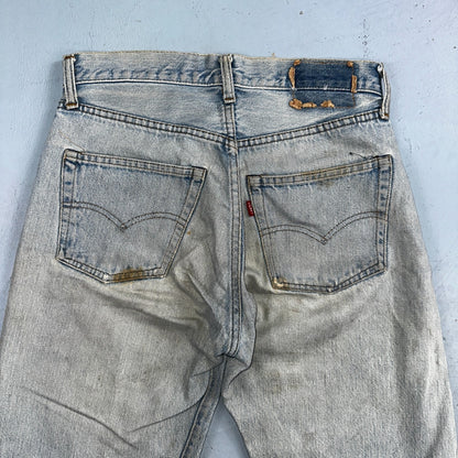 Levis 501 Vintage 80s Redline Selvedge USA XX Jeans Light Wash 1980s Act 28x29